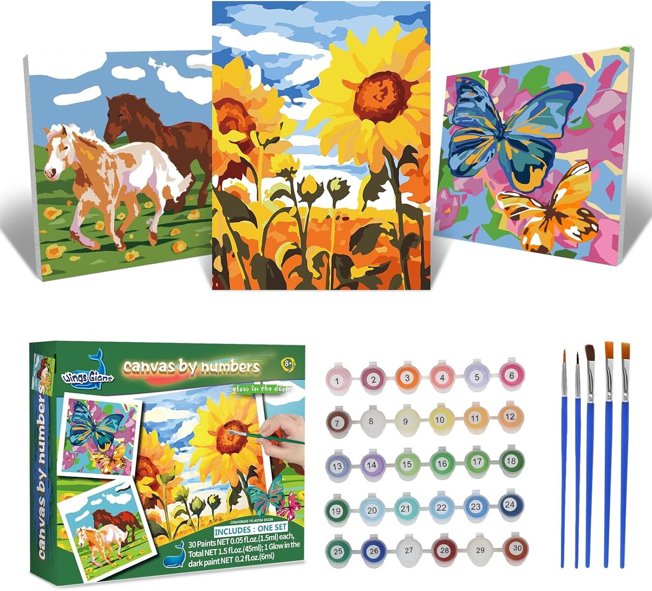 Wings Giant Paint by Numbers Kit (Landscape Art) 8.58 x 2.64 x 10.63 inches